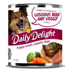 Daily Delight Luscious Beef And Veggy (Grain Free) For Dogs 無穀物濃汁餚鮮牛肉伴蔬菜狗罐頭 180g